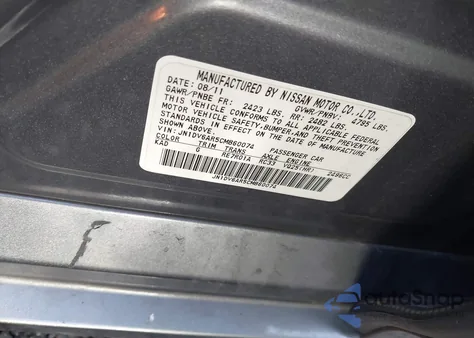 2012 Infiniti G25X z USA, uszkodzony, nr VIN JN1DV6AR5CM860074